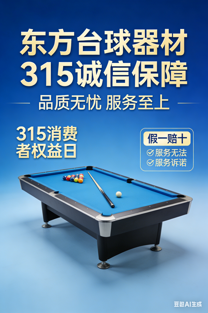 东方台球器材3·15宣言：以品质守初心，以诚信护球友